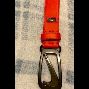 Nike Golf Men’s Orange Leather Belt 32” logo buckle 🔥🏌🏼‍♂️⛳️